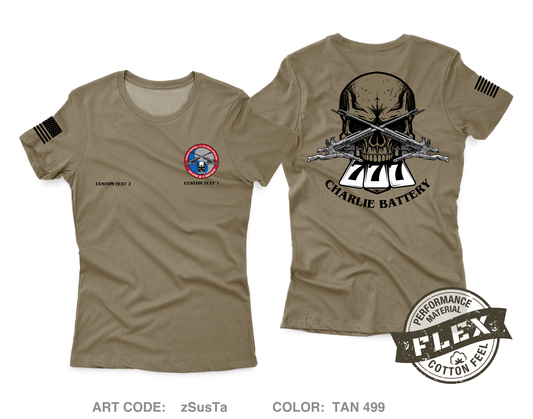 CUSTOM C BTRY 1-111th FAR Core Women's SS Flex Performance Tee - zSusTa