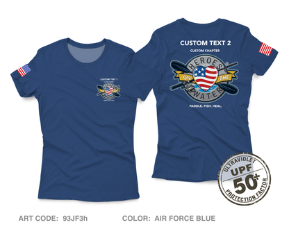 CUSTOM Heroes on the Water National Core Women's UPF 50+ Performance SS Tee