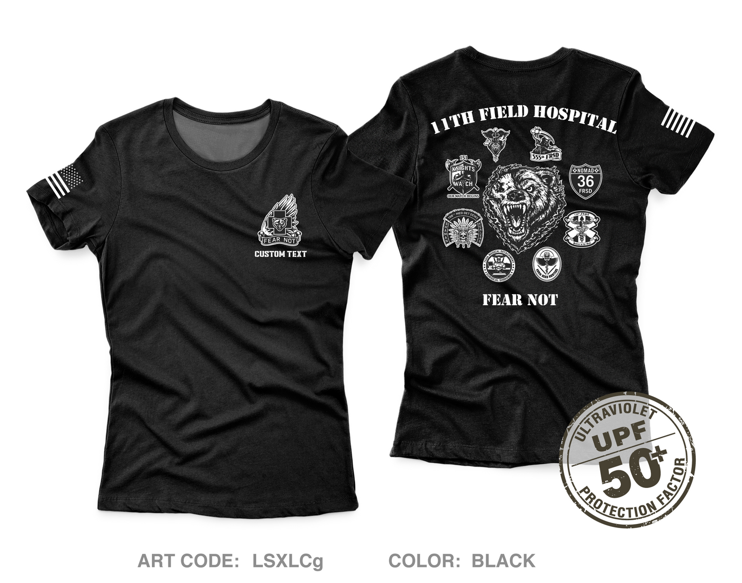 CUSTOM 11th Field Hospital Core Women's UPF 50+ Performance SS Tee - LSXLCg