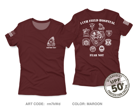 CUSTOM 11th Field Hospital Core Women's UPF 50+ Performance SS Tee - rm7kWd
