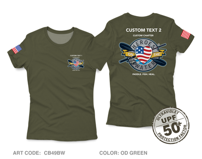 CUSTOM Heroes on the Water National Core Women's UPF 50+ Performance SS Tee