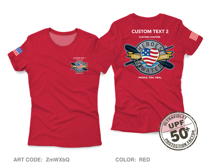 CUSTOM Heroes on the Water National Core Women's UPF 50+ Performance SS Tee