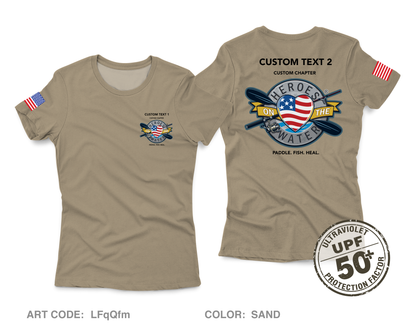 CUSTOM Heroes on the Water National Core Women's UPF 50+ Performance SS Tee