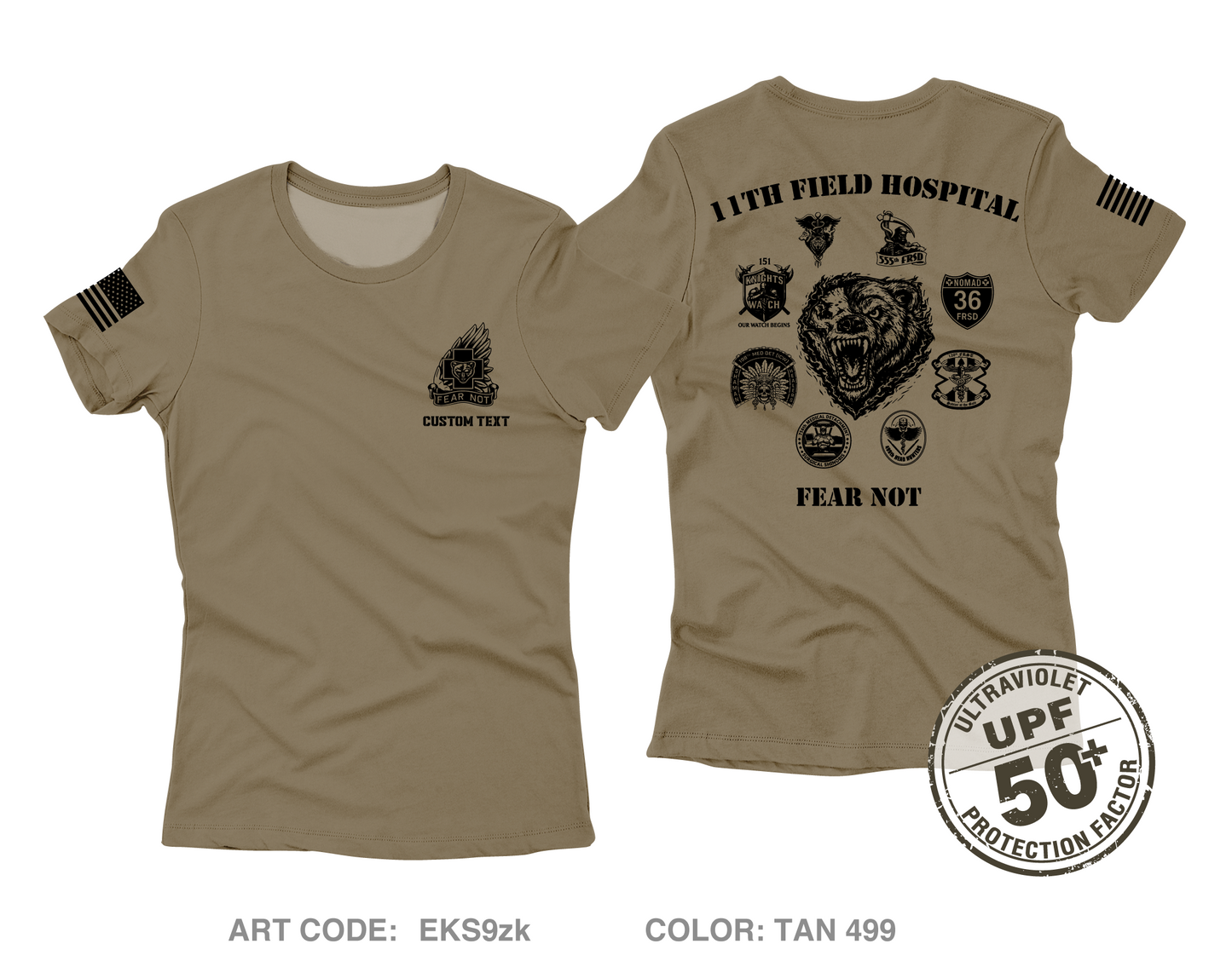 CUSTOM 11th Field Hospital Core Women's UPF 50+ Performance SS Tee - EKS9zk