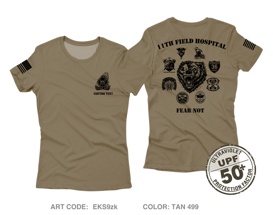 CUSTOM 11th Field Hospital Core Women's UPF 50+ Performance SS Tee - EKS9zk