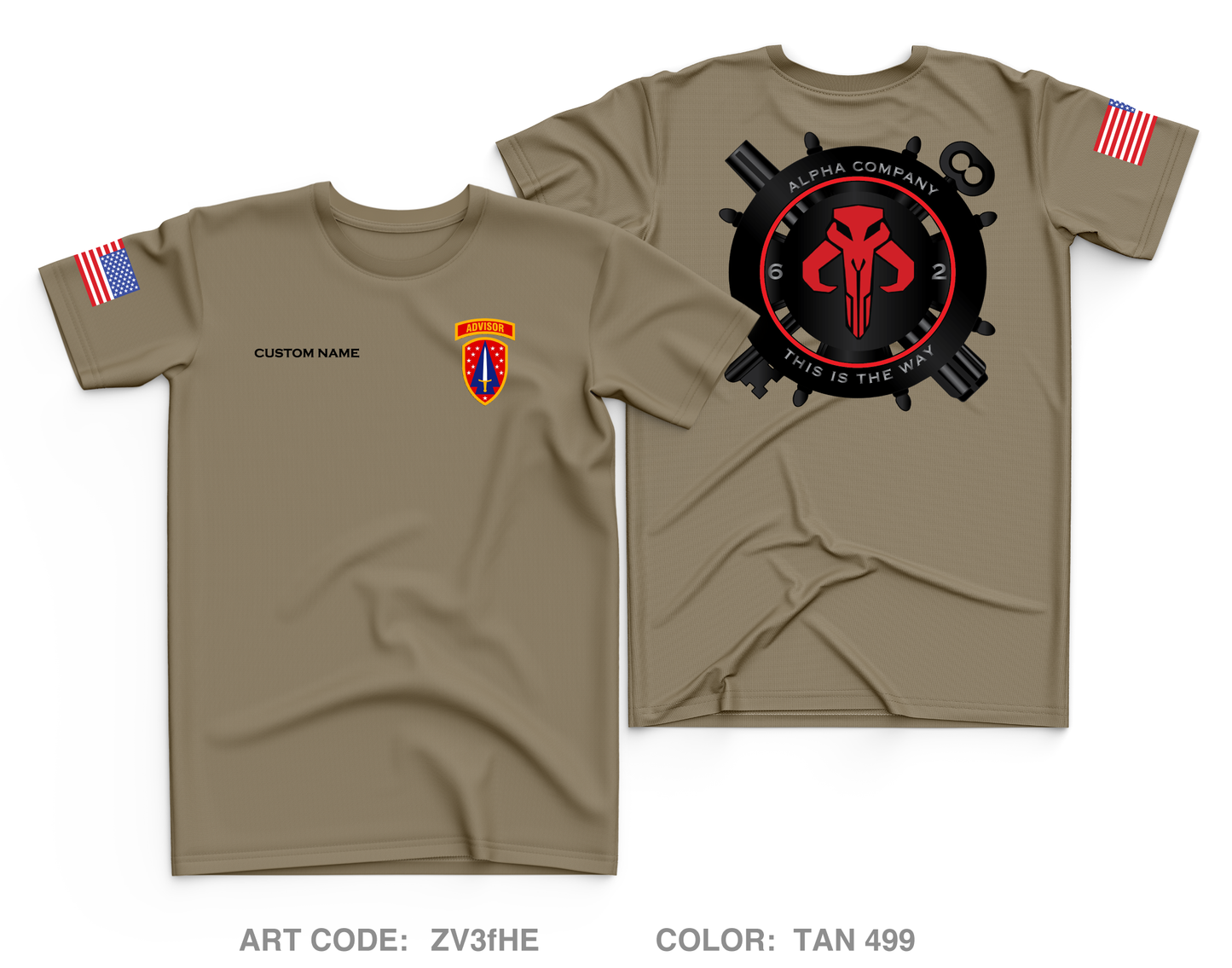 CUSTOM A Co, 6TH, 2ND Sfab Core Men's SS Performance Tee - ZV3fHE