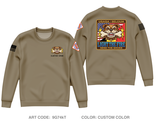 CUSTOM USANEC-Belgium Core Men's Crewneck Performance Sweatshirt - 9G74kT