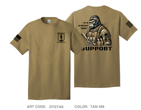CUSTOM 2 BN 254th RTI NJ ARNG Comfort Unisex Cotton SS Tee - D7GTAK