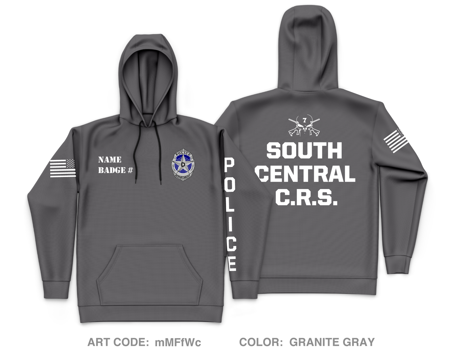 CUSTOM Dallas PD Store 1 Core Men's Hooded Performance Sweatshirt - mMFfWc