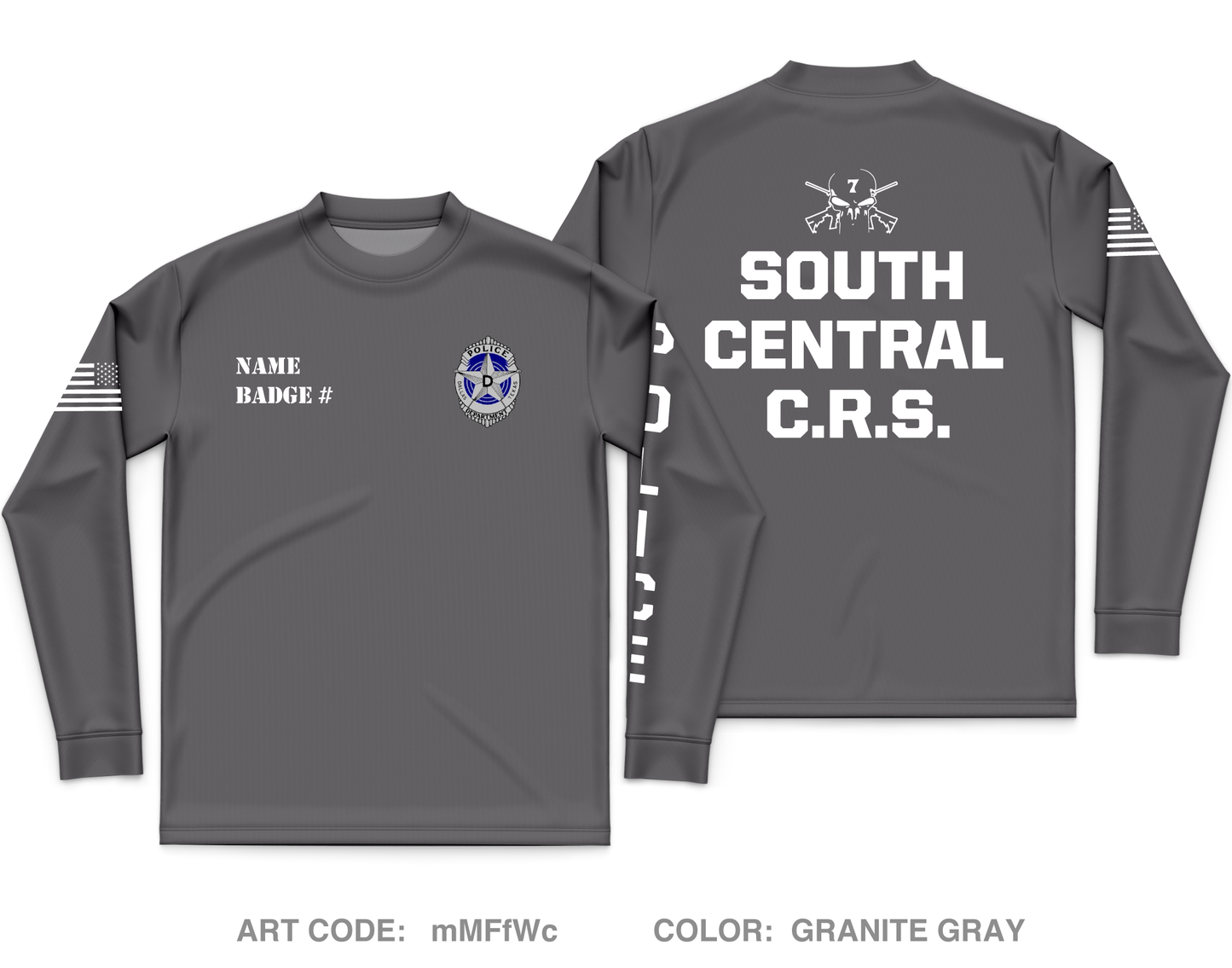 CUSTOM Dallas PD Store 1 Core Men's LS Performance Tee - mMFfWc