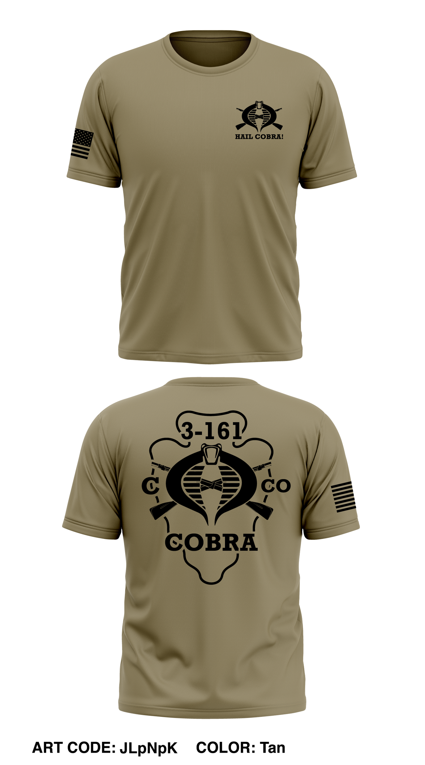 C Co, 3BN, 161st IN Core Men's SS Performance Tee