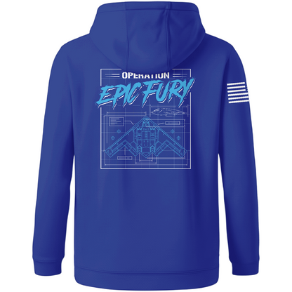 CUSTOM Operation Epic Fury Hi-Tech Performance Hoodie - Blueprint