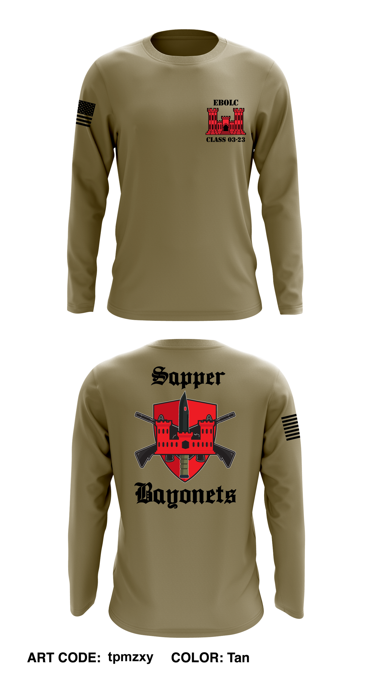 Class 03-23, B Co, 554 EN BN Core Men's LS Performance Tee - tpmzxy