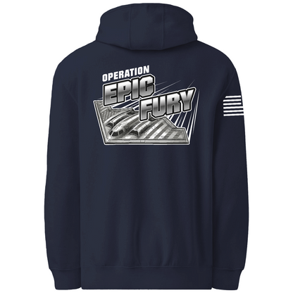 Operation Epic Fury Comfort Unisex Hooded Sweatshirt - Supersonic