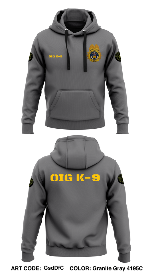Colorado Department of Corrections Office of the Inspector General K-9 Unit  Core Men's Hooded Performance Sweatshirt - GsdDfC