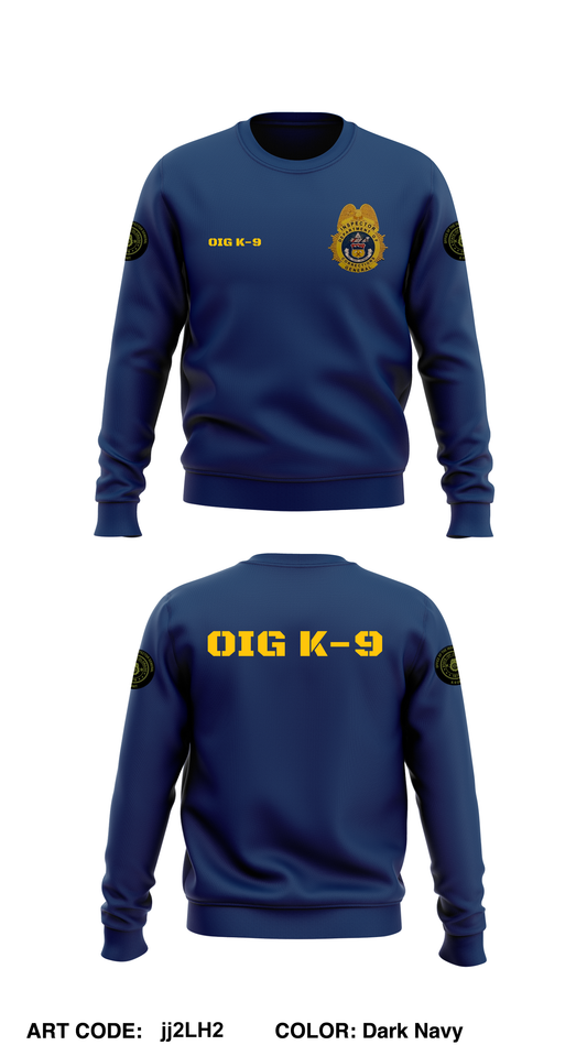 Colorado Department of Corrections Office of the Inspector General K-9 Unit Core Men's Crewneck Performance Sweatshirt - jj2LH2