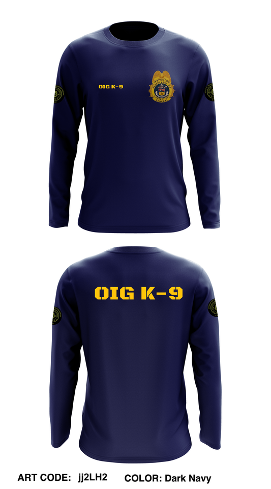 Colorado Department of Corrections Office of the Inspector General K-9 Unit Core Men's LS Performance Tee - jj2LH2