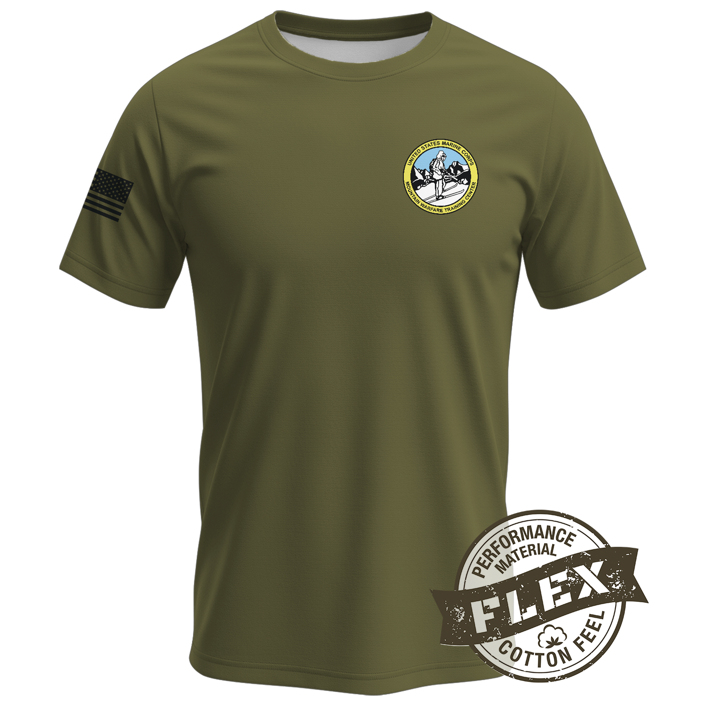 Marine Corps Mountain Warfare Training Center Men's SS Flex Performance Tee - s5qm5n_TRI