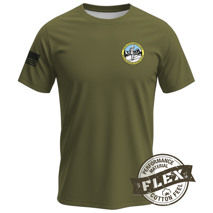 Marine Corps Mountain Warfare Training Center Men's SS Flex Performance Tee - s5qm5n_TRI