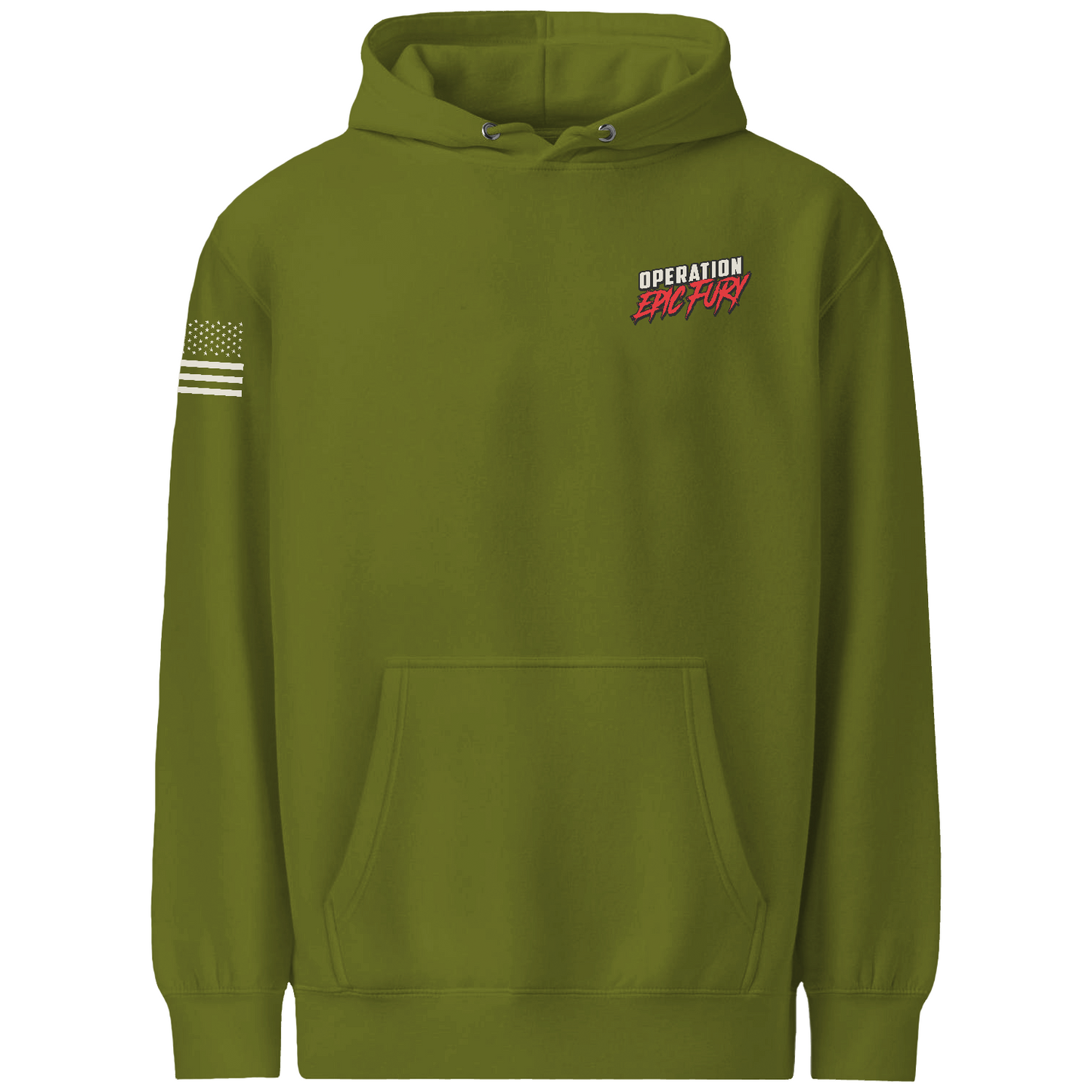 Operation Epic Fury Comfort Unisex Hooded Sweatshirt - Flag