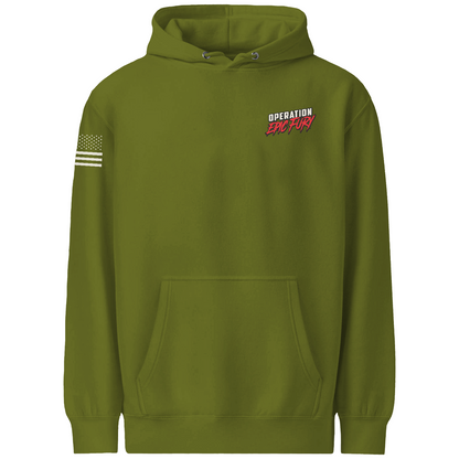 Operation Epic Fury Comfort Unisex Hooded Sweatshirt - Flag