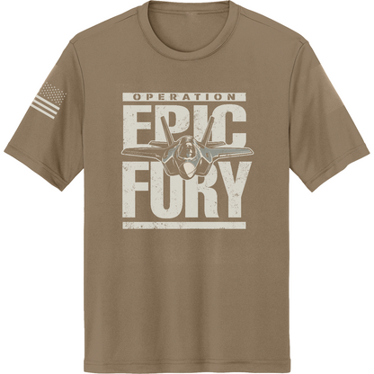 CUSTOM Operation Epic Fury Hi-Tech SS Performance Tee - Plane