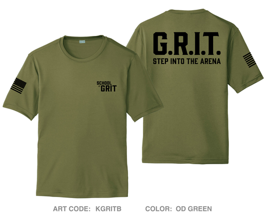 School of Grit Hi-Tech Performance Unisex SS Tee - KGRITB