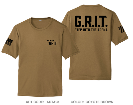School of Grit Hi-Tech Performance Unisex SS Tee - ARTA23