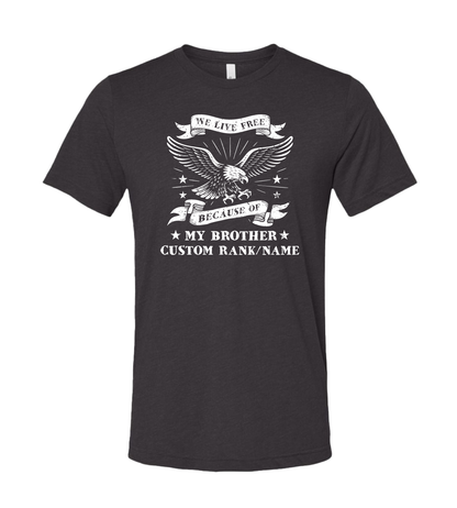 CUSTOM Comfort Unisex Triblend SS Tee - Live Free (9 Options)