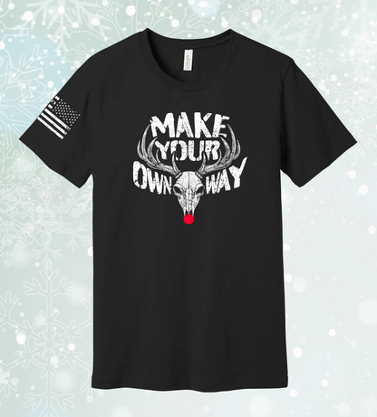 Emblem Holiday Series Comfort Unisex Cotton SS Tee - Rudolph