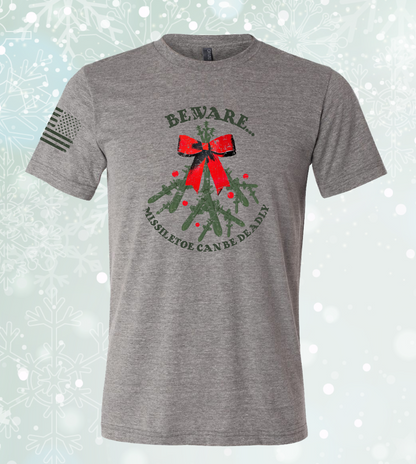 Emblem Holiday Series Comfort Unisex Triblend SS Tee - Missiletoe