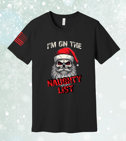 Emblem Holiday Series Comfort Unisex Cotton SS Tee - Naughty List