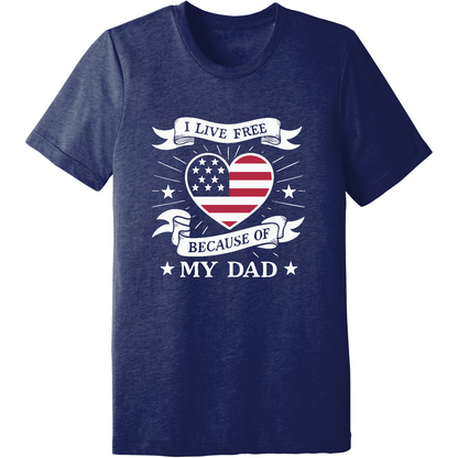 Emblem Comfort Unisex Triblend SS Tee - Live Free Heart Dad