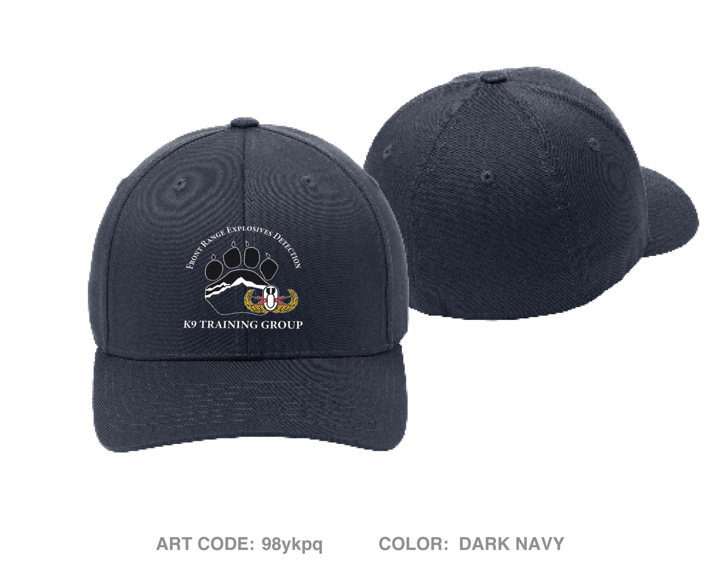 Front Range Explosives Detection K-9 Group Embroidered Flexfit Cap - 98ykpq