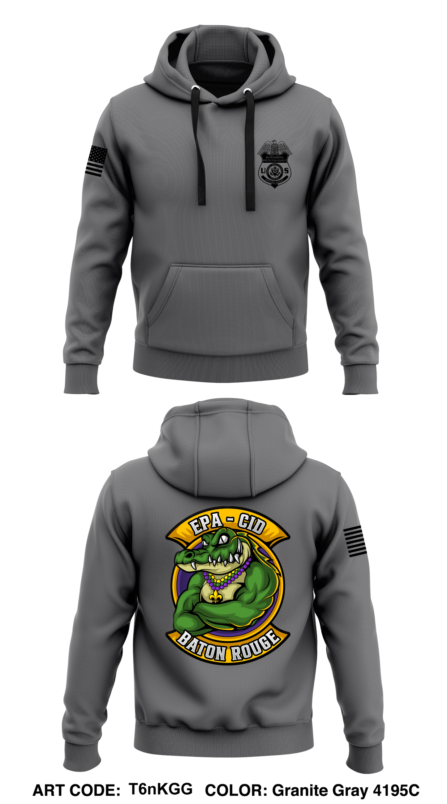 EPA-CID Baton Rouge Resident Office Store 1  Core Men's Hooded Performance Sweatshirt - T6nKGG