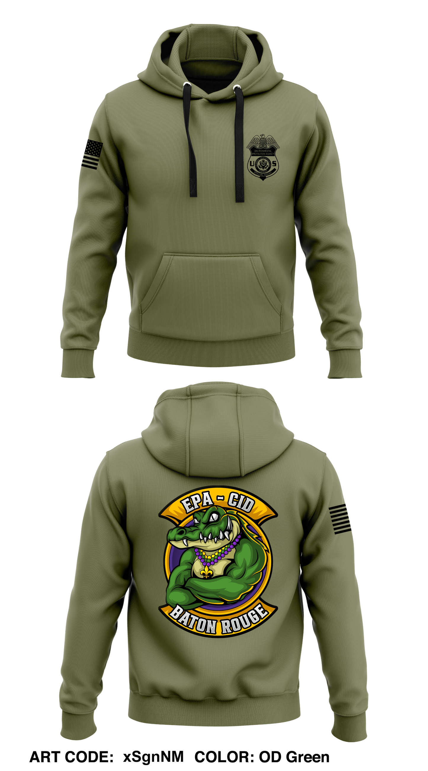 EPA-CID Baton Rouge Resident Office Store 1  Core Men's Hooded Performance Sweatshirt - xSgnNM