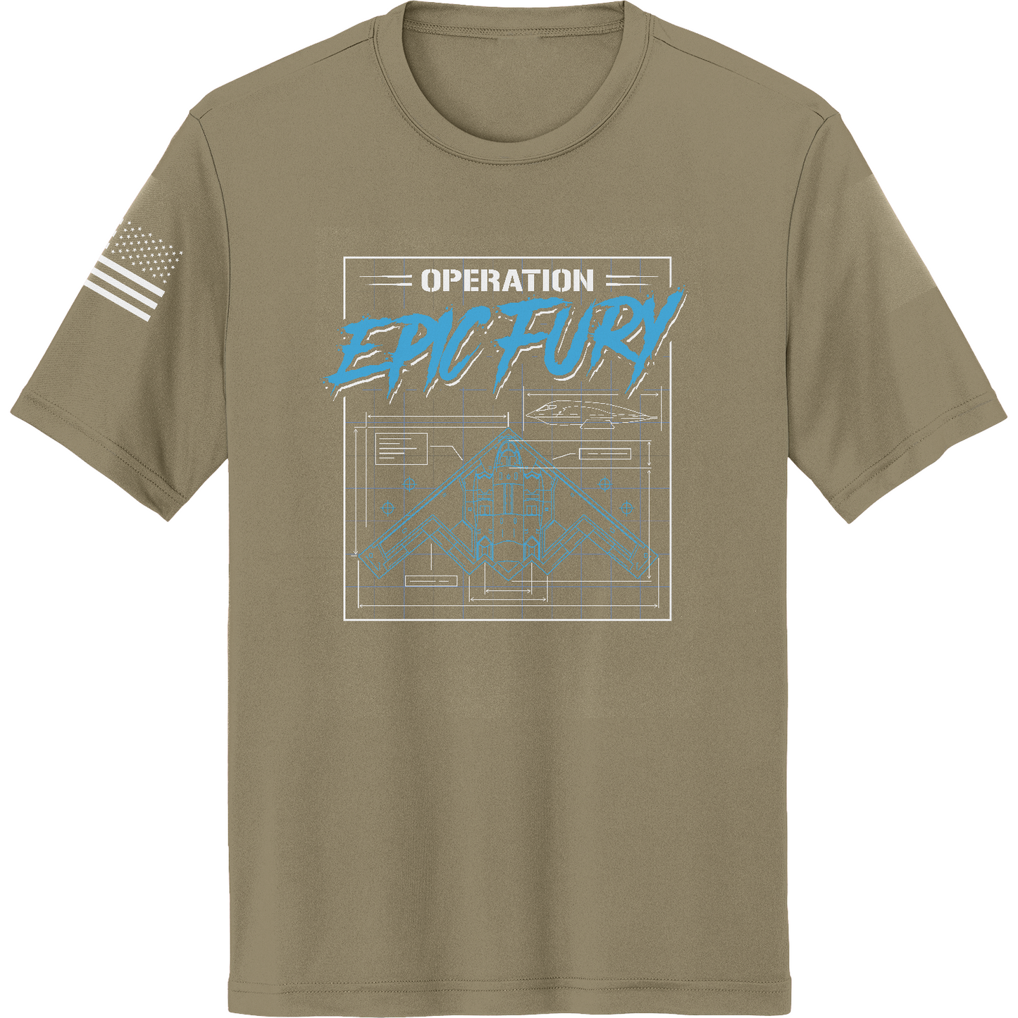CUSTOM Operation Epic Fury Hi-Tech SS Performance Tee - Blueprint
