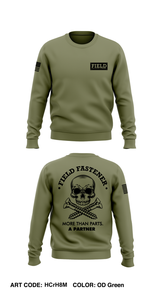 FIELD FASTENER Core Men's Crewneck Performance Sweatshirt - HCrH8M