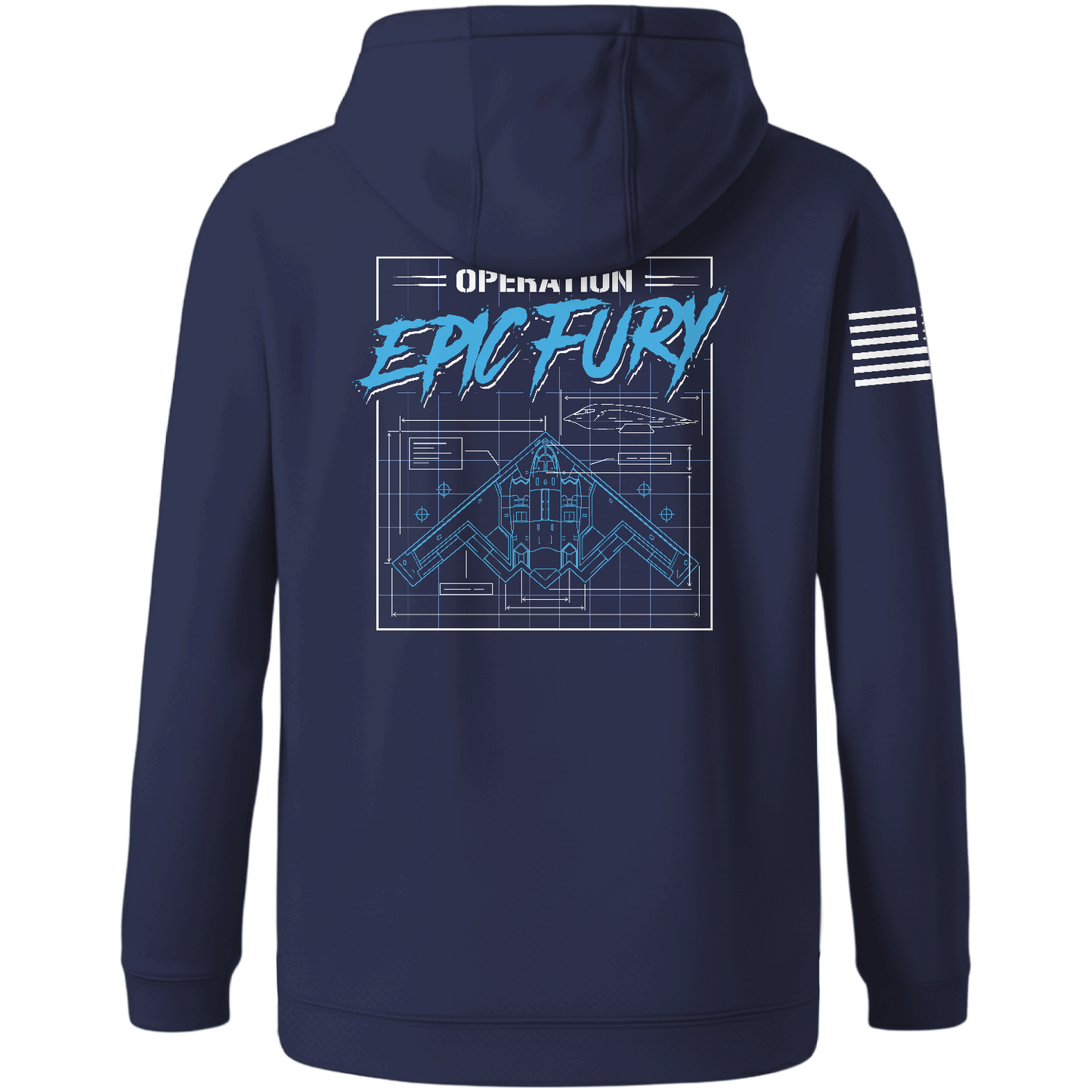 Operation Epic Fury Hi-Tech Performance Hoodie - Blueprint