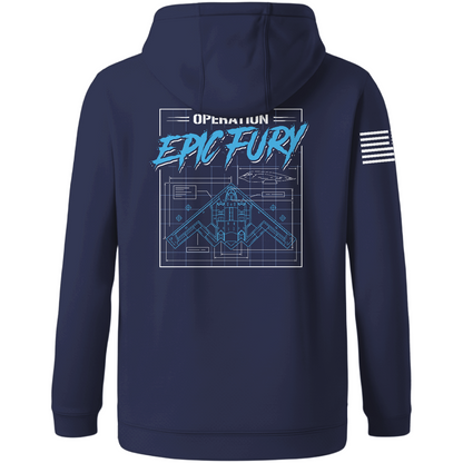 Operation Epic Fury Hi-Tech Performance Hoodie - Blueprint