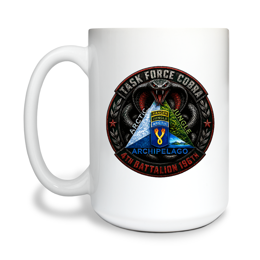 4TH BN 196th IN BDE 15 oz White Ceramic Mug - v8sGmY