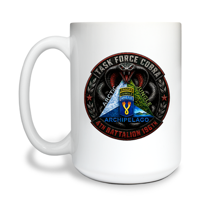 4TH BN 196th IN BDE 15 oz White Ceramic Mug - v8sGmY