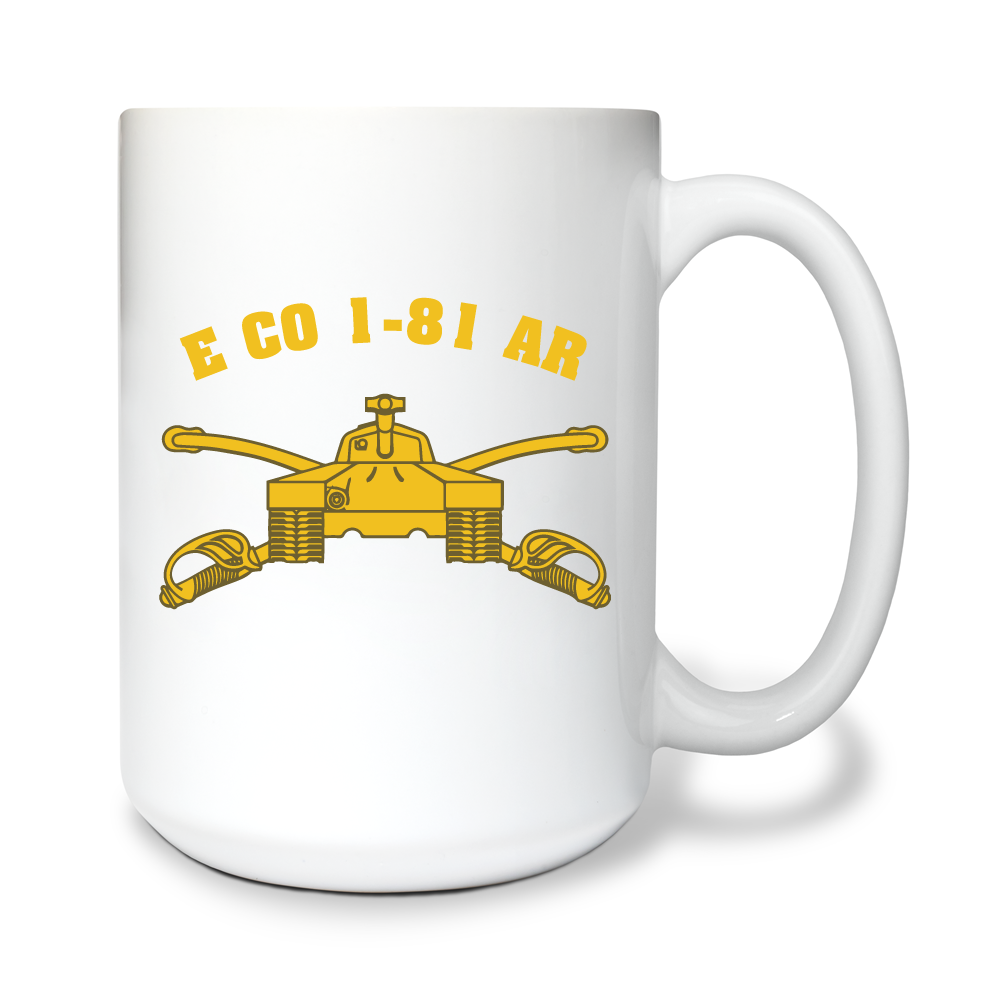 E Co, 1-81 AR BN, 194TH AR BDE 15 oz White Ceramic Mug - KL4nW9