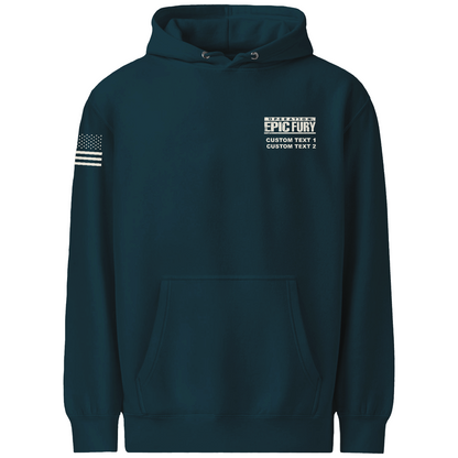 CUSTOM Operation Epic Fury Comfort Unisex Hooded Sweatshirt - Plane