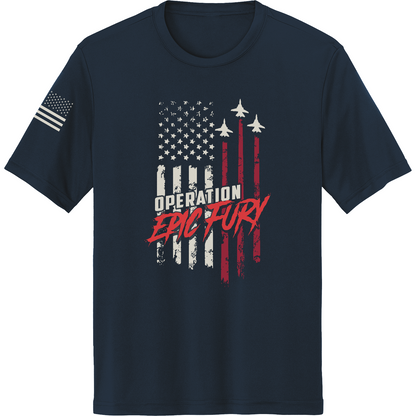 CUSTOM Operation Epic Fury Hi-Tech SS Performance Tee - Flag