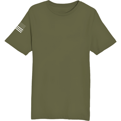 Emblem Basics Comfort Unisex Cotton SS Tee - White Flag