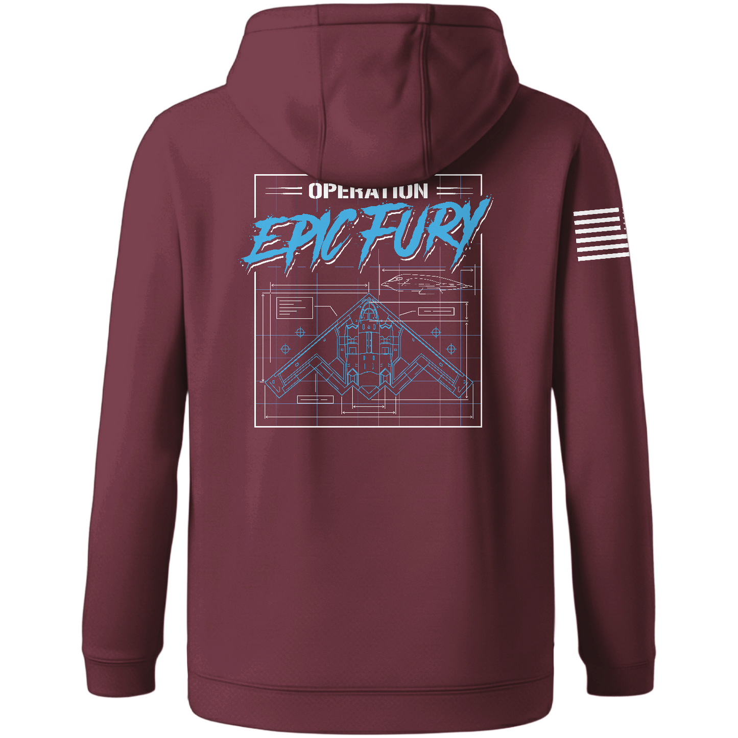 CUSTOM Operation Epic Fury Hi-Tech Performance Hoodie - Blueprint