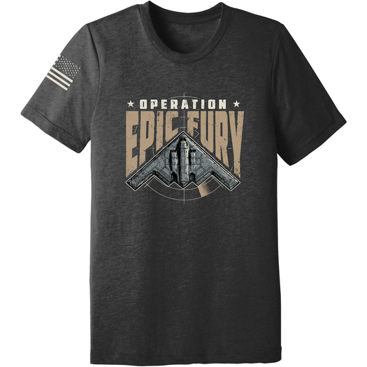 CUSTOM Operation Epic Fury Comfort Unisex Triblend SS Tee - Stealth