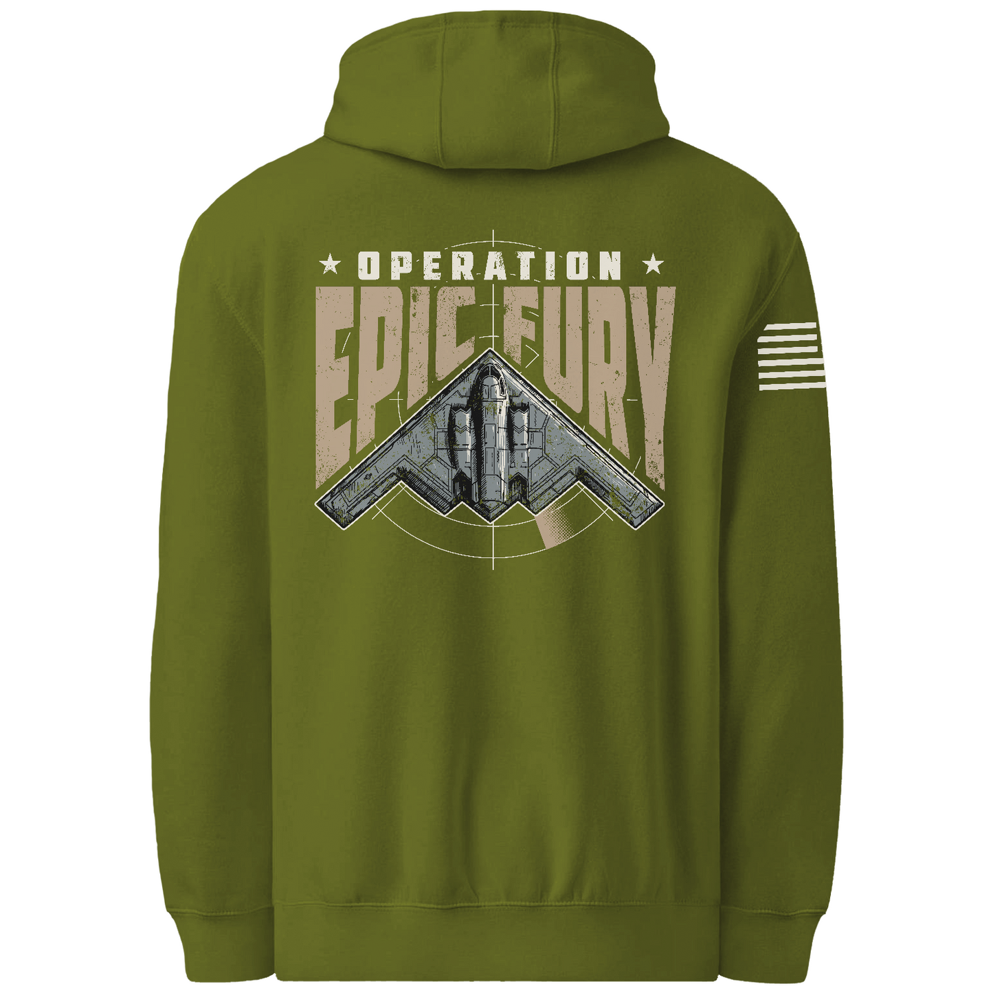Operation Epic Fury Comfort Unisex Hooded Sweatshirt - Stealth