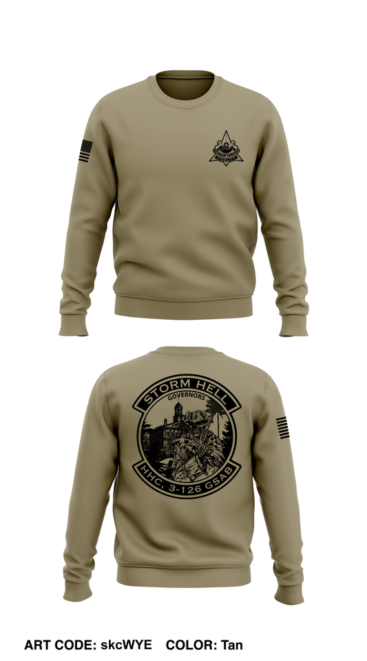 HHC 3-126 GSAB Governors Core Men's Crewneck Performance Sweatshirt